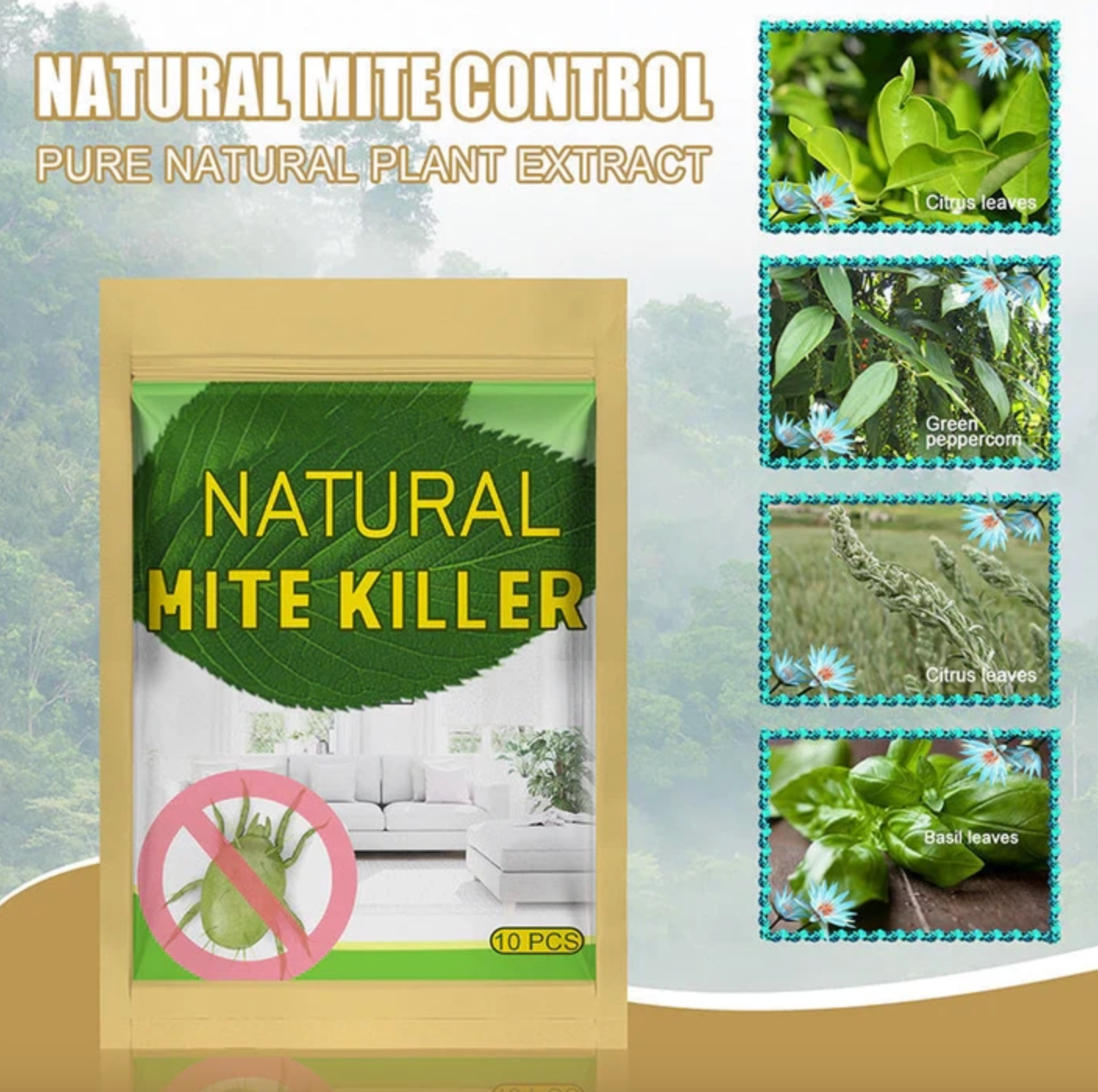 🎁Hot Sale 49% OFF🔥Natural Mite Control Sachet – Plant‑based, non‑toxic & safe around kids & pets